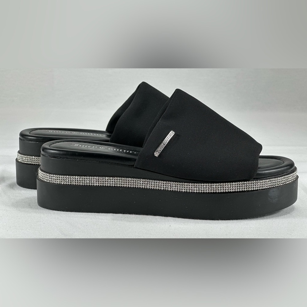 Juicy Couture Black Sandals with Metallic Accents Size-6 - Picture 11 of 12